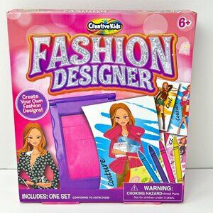 Creative Kids Fashion Designer Kit Drawing Frame Mold Crayon Set Girl Gift